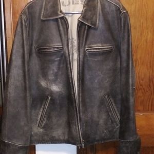 Guess faded leather jacket